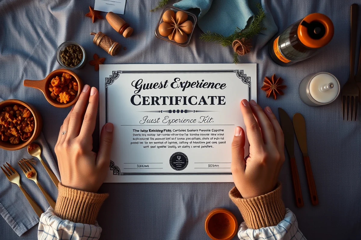 guest experience certificate — Guest Experience Certificate (the finished result)